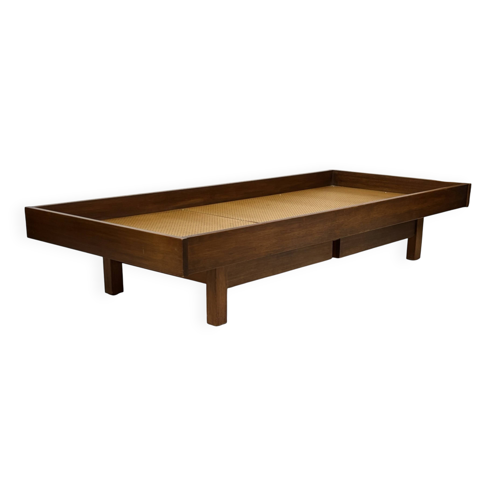 Vintage daybed with drawers 1960s in teak minimalist design