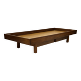 Vintage daybed with drawers 1960s in teak minimalist design