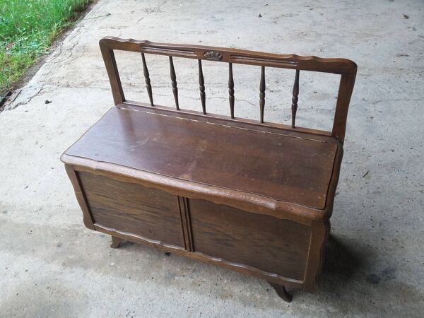 Petit Banc Coffre Chêne - XXè