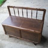 Petit Banc Coffre Chêne - XXè