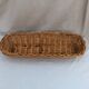 Long vintage rattan wicker basket dimensions