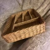 Rattan basket for cutlery