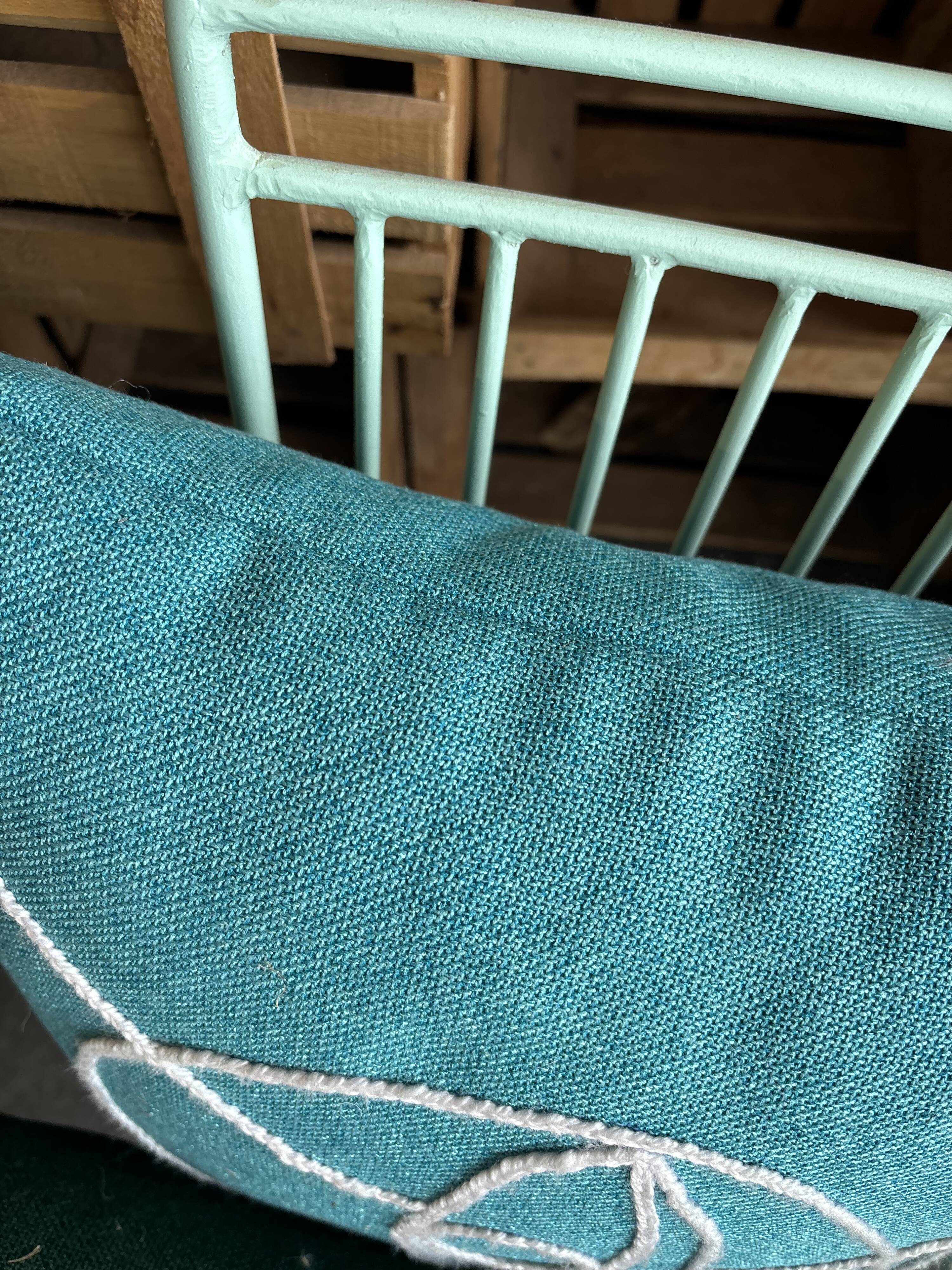 Outdoor or indoor wrought iron armchair