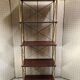 Mahogany and gold metal shelf