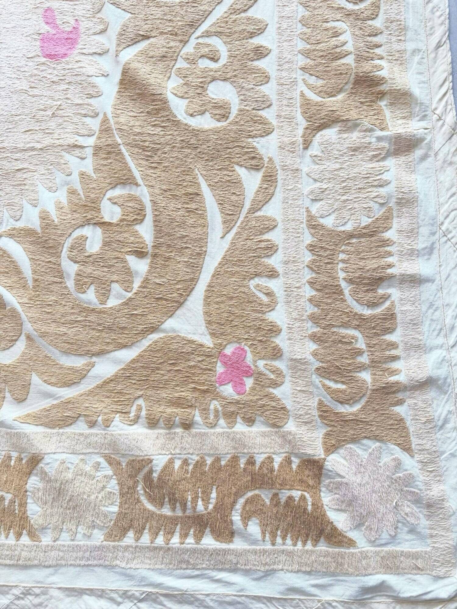 Vintage hand-embroidered tablecloth 141x154 cm