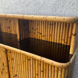 Vintage rattan bamboo bar from the 60s