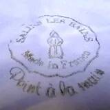 Old Salins earthenware dessert or cheese plates x 8