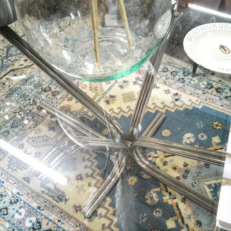 Orange coffee table smoked glass