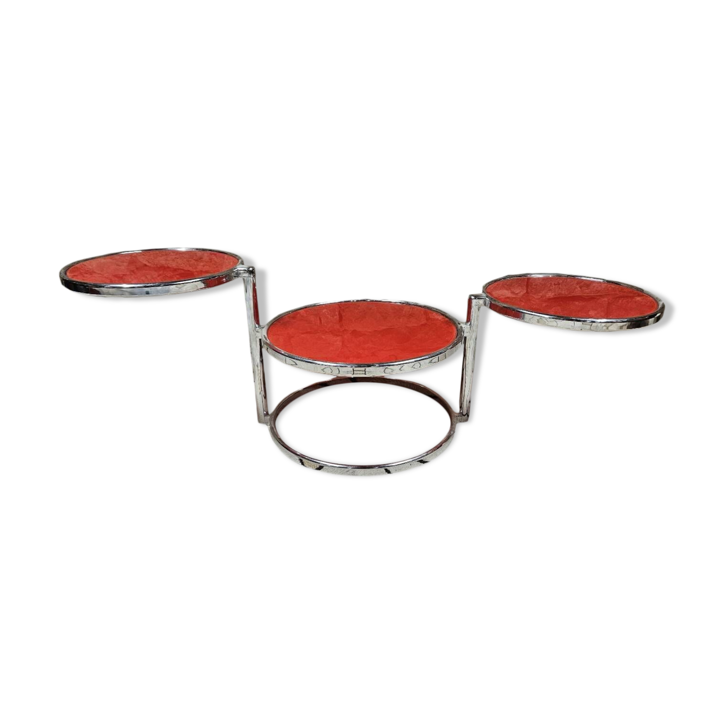 Coffee table with 3 glass tops 1970"