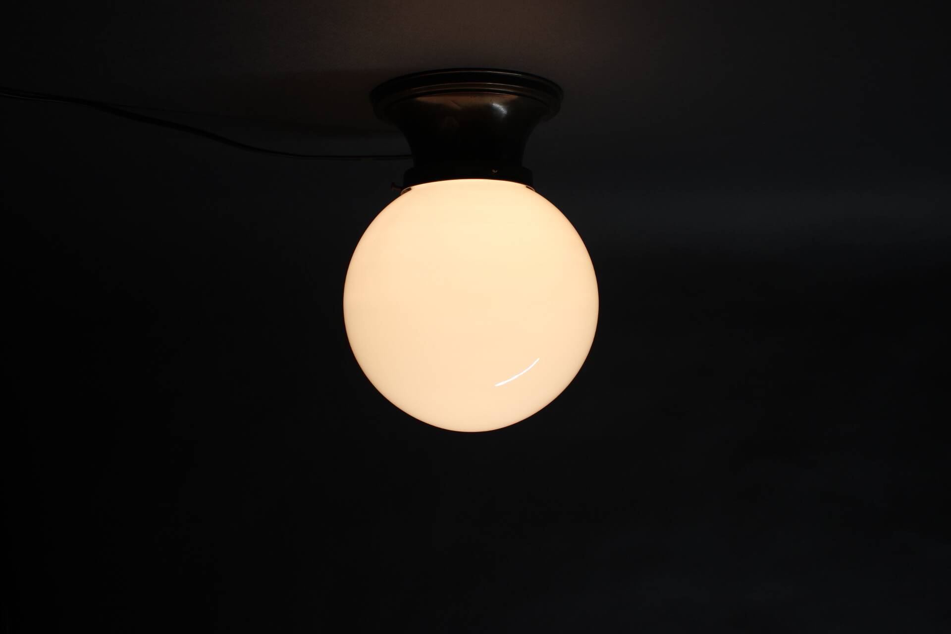 Art Deco Brass Ceiling Lamp, 1920s