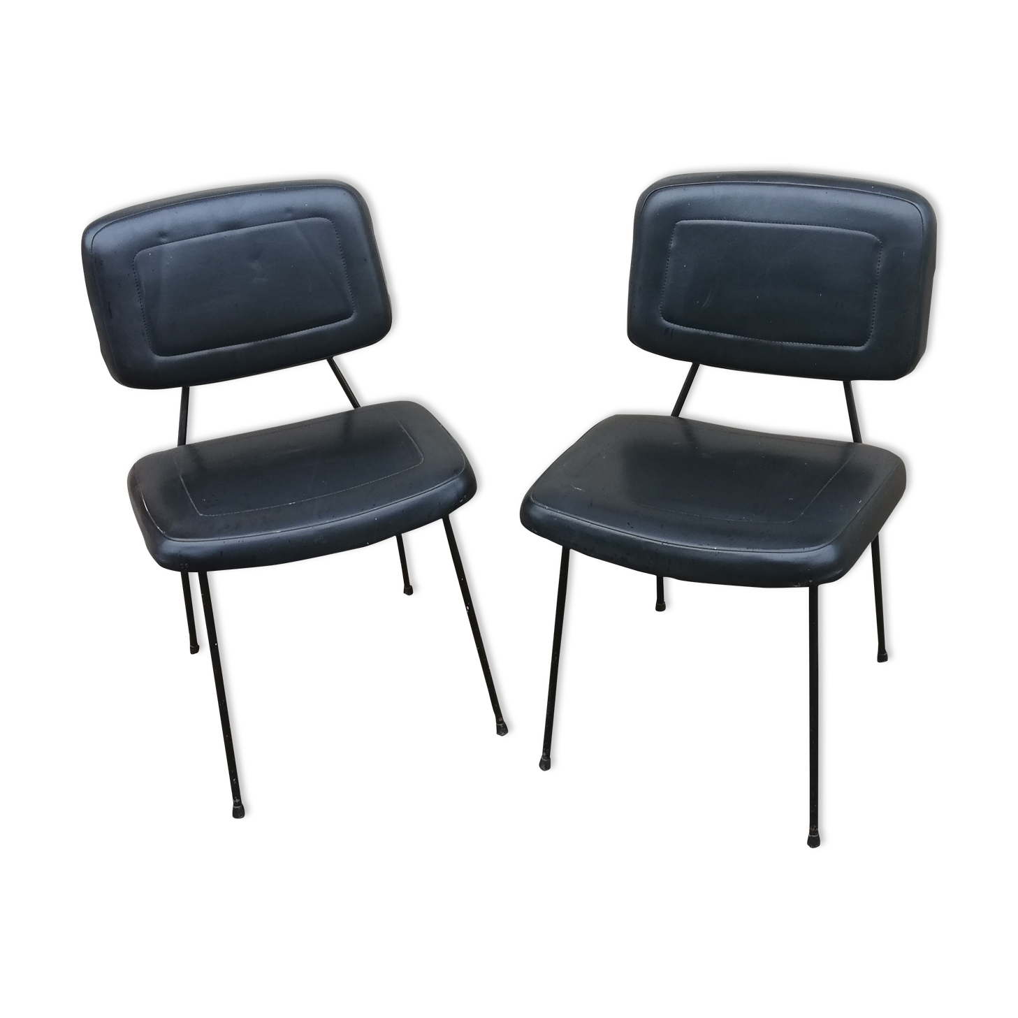 Paire de chaises Cm 196 de Pierre Paulin 1960