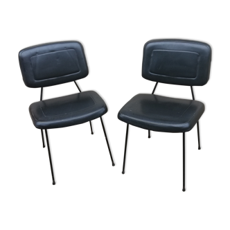 Pair of Cm 196 chairs by Pierre Paulin 1960