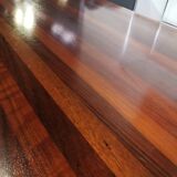 Table basse XL design vintage en bois exotique