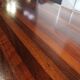 Table basse XL design vintage en bois exotique