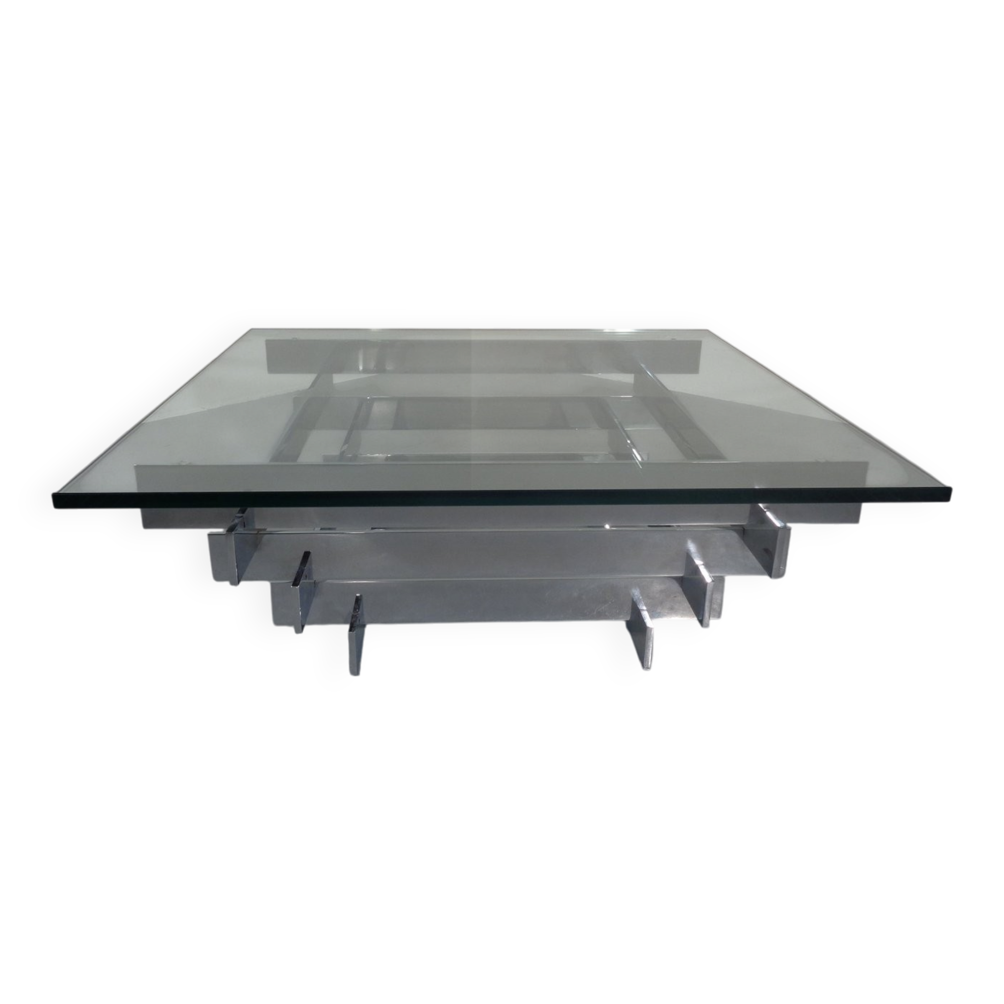 Sculptural Chrome Coffee Table by David Hicks, Italy, 1960s