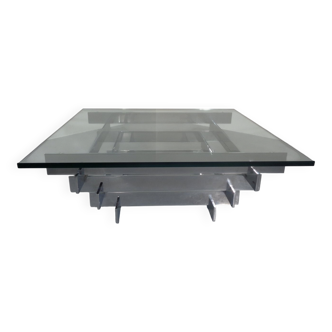 Sculptural Chrome Coffee Table by David Hicks, Italy, 1960s