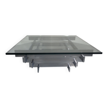 Sculptural Chrome Coffee Table by David Hicks, Italy, 1960s