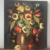 Bouquet of Flowers, oil on canvas, signed