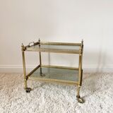 Brass and smoked glass dessert 60s