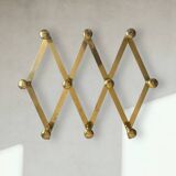 Brass accordion coat rack