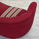 1960s, Danish 2-seater "Banana" sofa, furniture wool, oak wood legs.