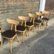 (Lot) 5 chaises modèle Banane estampillées Lutherma (Restaurées)