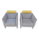 Pair of East Side armchairs by Ettore Sottsass for Knoll
