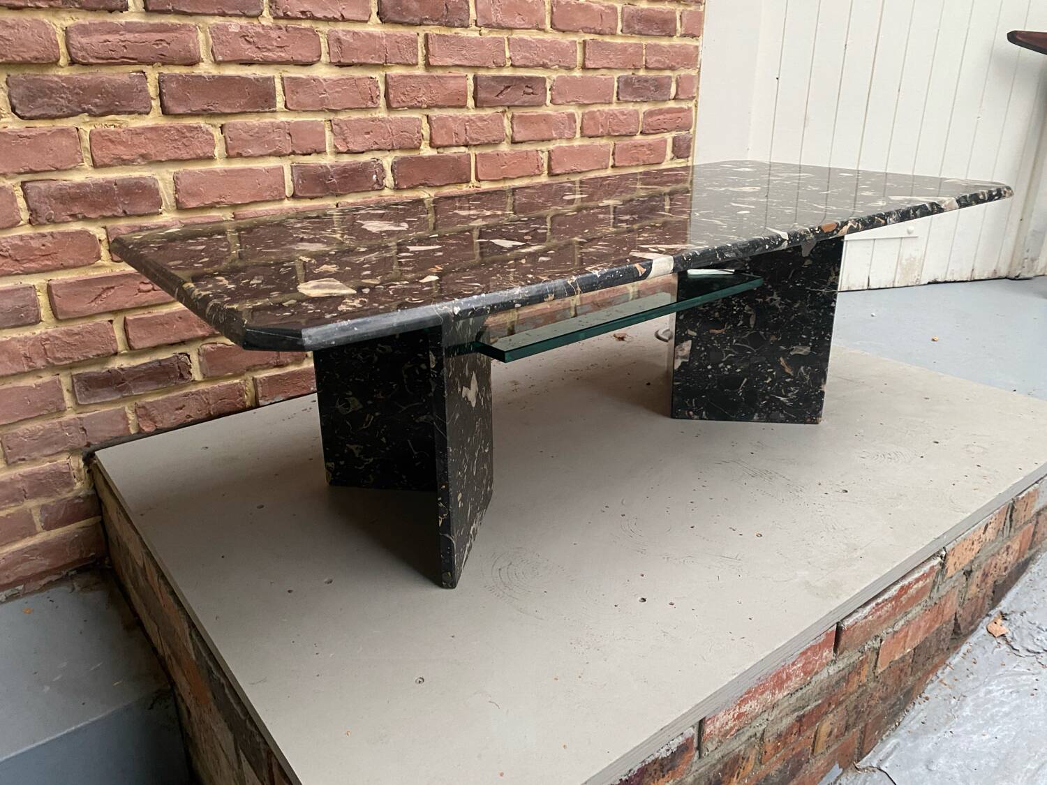 Black marble coffee table