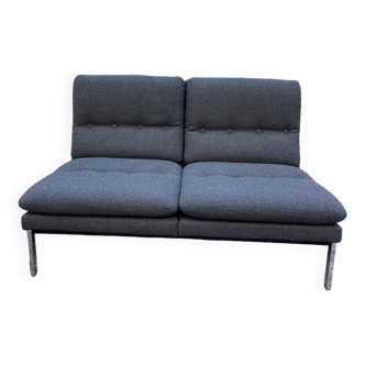 Banquette 2 places anthracite et chrome 70’