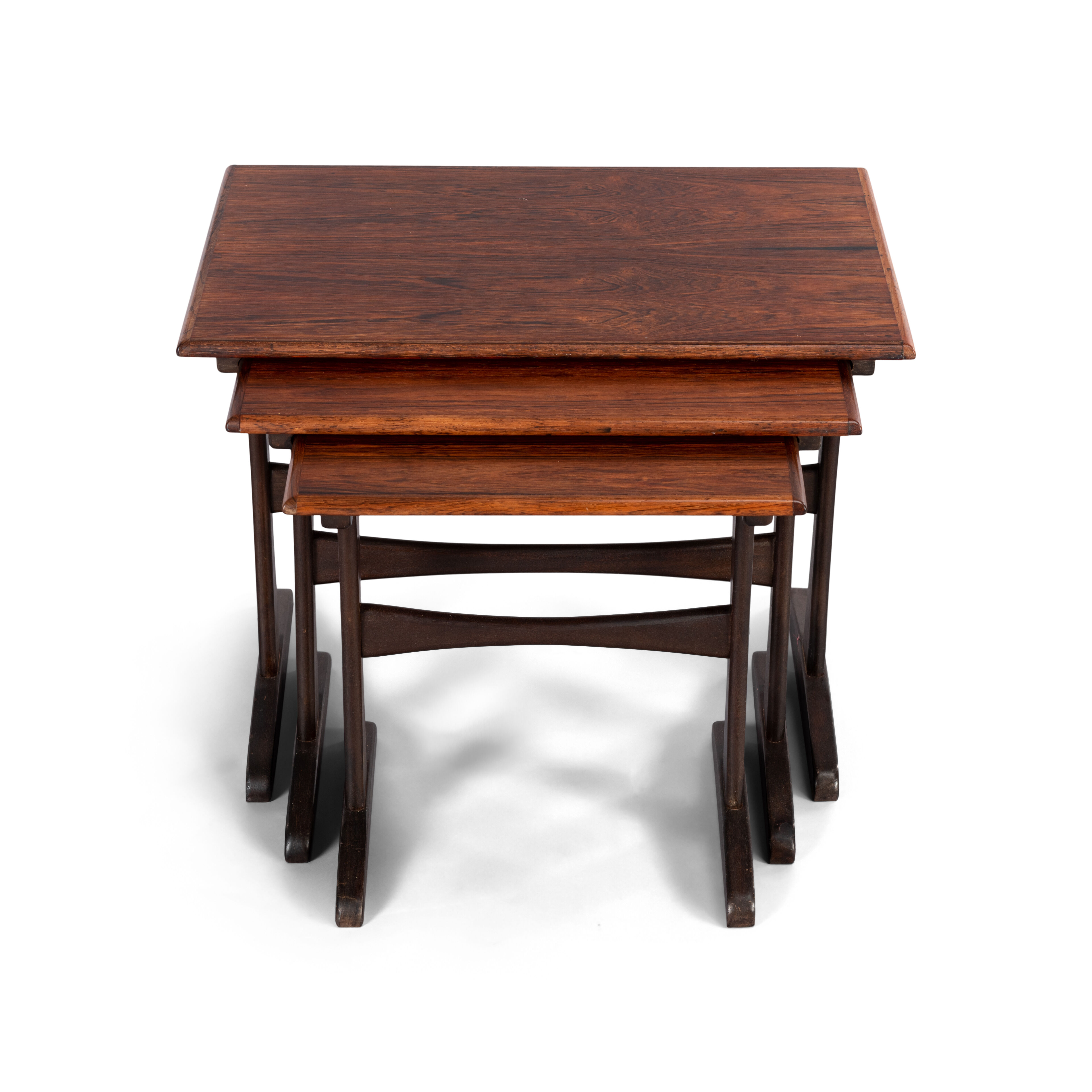 Mid-century danish rosewood pull out tables, 1960s