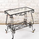Wrought iron side table