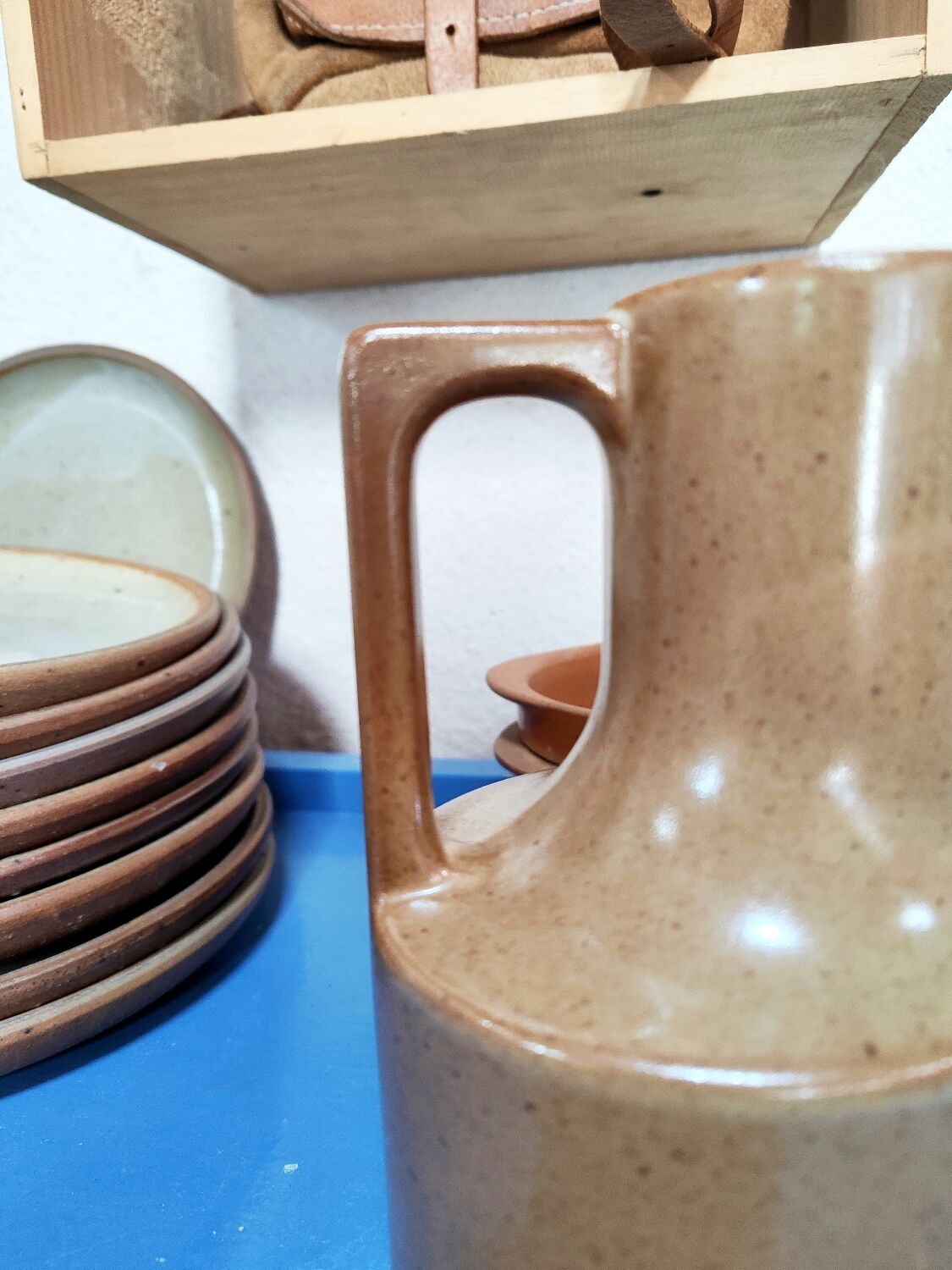 Stoneware carafe Brenne stoneware from France 1960s