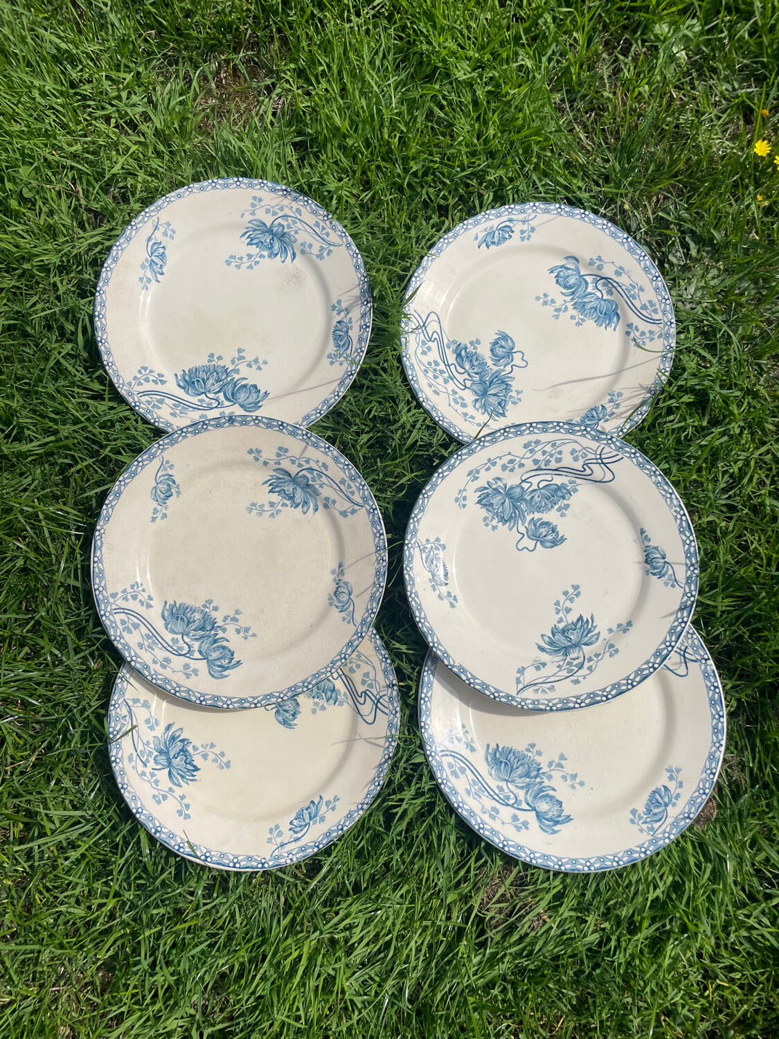 Set of 6 Terre de Fer dessert plates