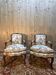 Paire de fauteuil de style Louis XV tissu fleurs