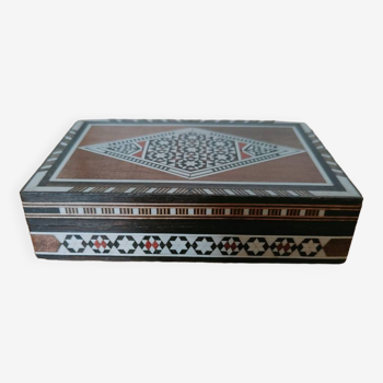 Small wooden marquetry box