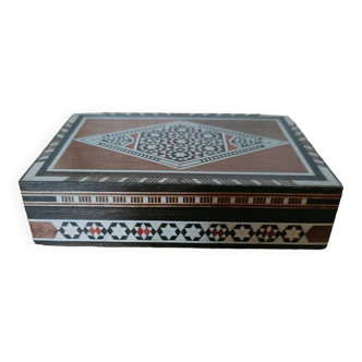 Small wooden marquetry box