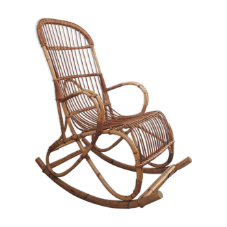 Rattan rocking chair from the 60s