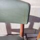 Set 6 chaises scandinave teck simili cuir vert olive