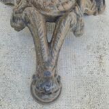 Pedestal table for restaurant bistro with lion paws and marble