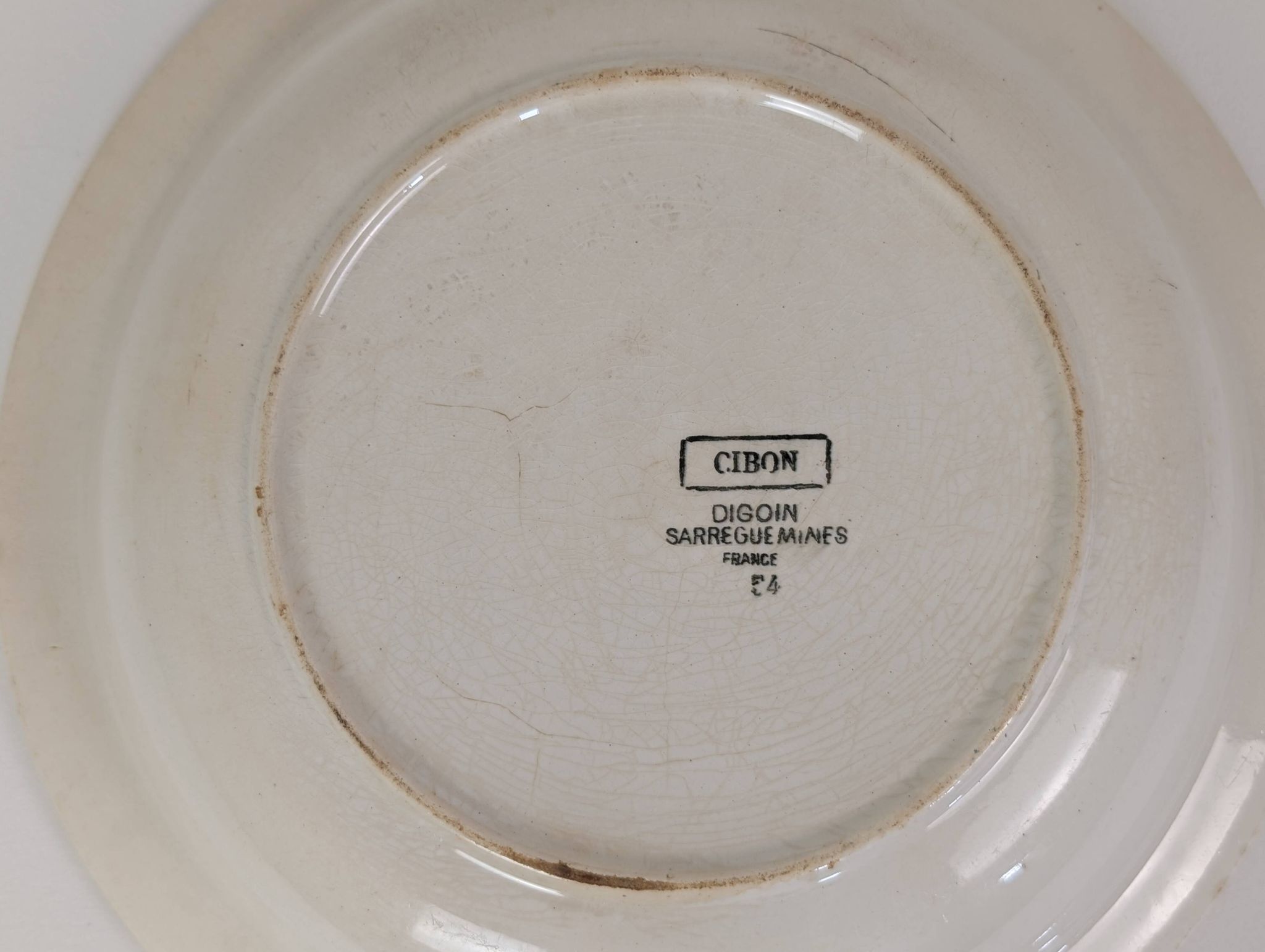 5 assiettes plates Digoin Sarreguemines