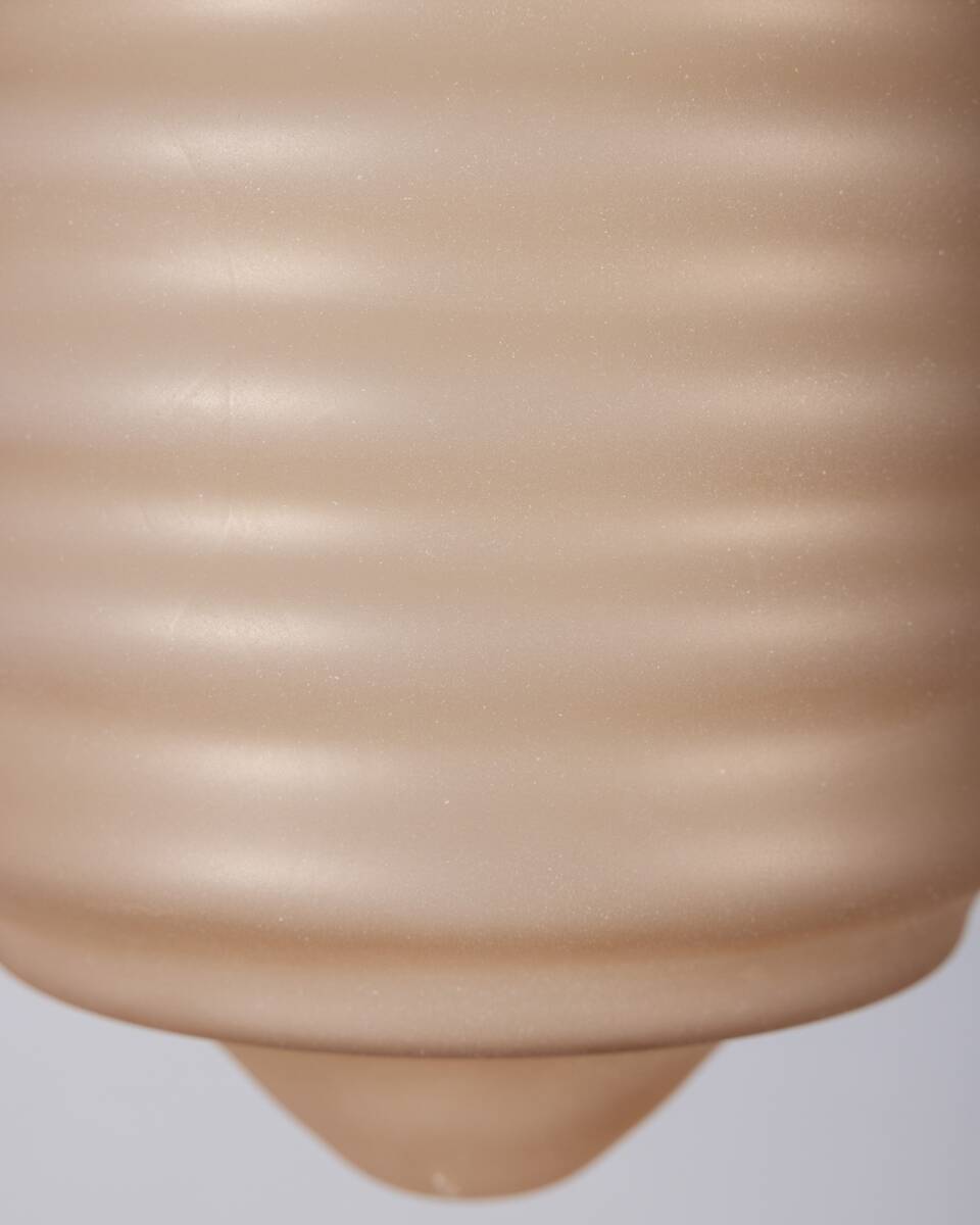 Vintage 1950s pink glass pendant lamp, Italian design