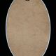 Big, oval mid-century mirror / 1960s / 1970s / white / sanded finish / Space Age