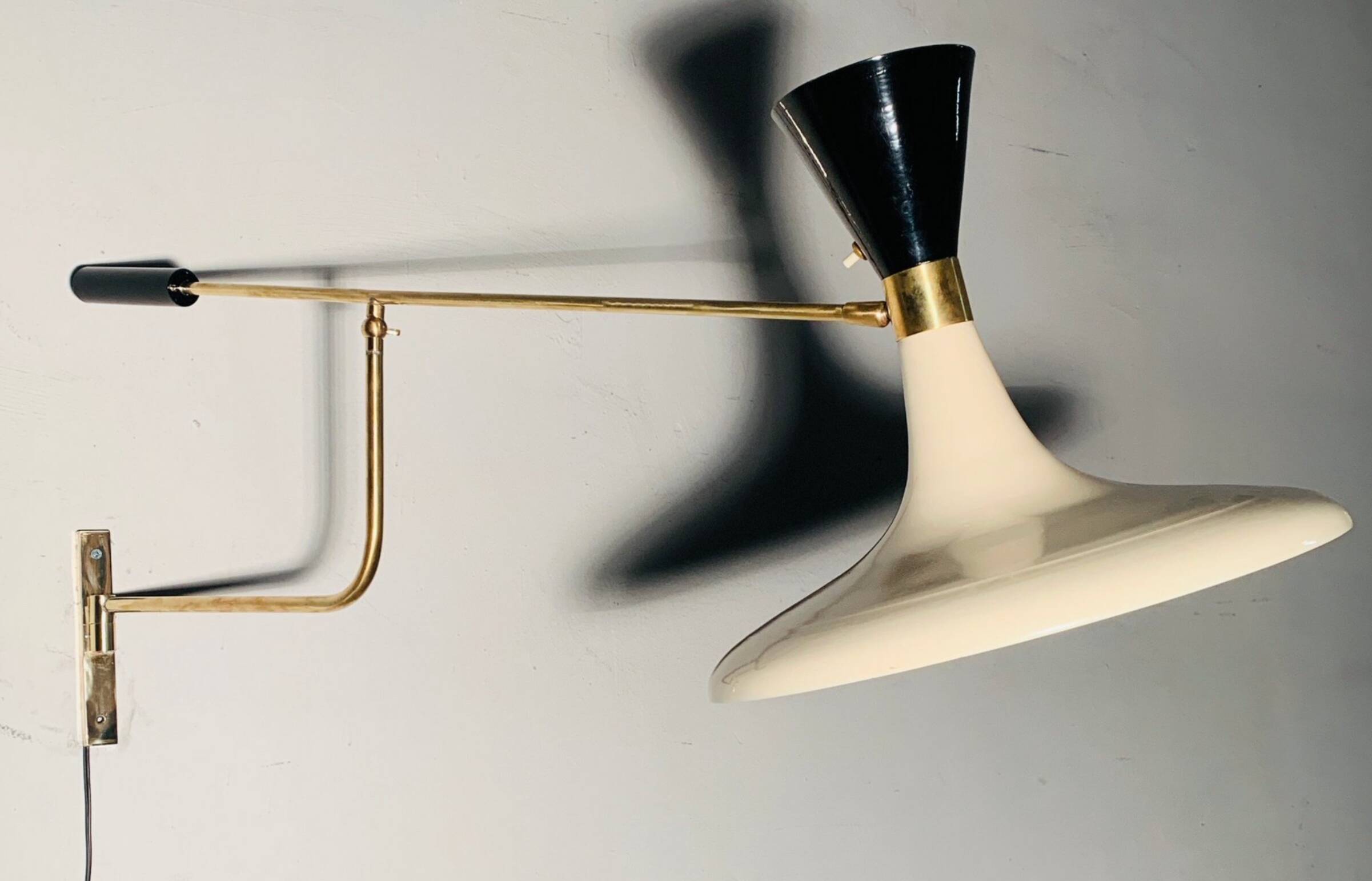 Lampada da parete vintage, anni '60