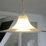 Pair of Cinea suspensions, Leucos workshop, handmade in Murano, design Giusto Toso, circa 197