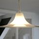 Pair of Cinea suspensions, Leucos workshop, handmade in Murano, design Giusto Toso, circa 197