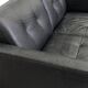 Black leather sofa