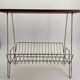 Vintage teak and metal Mid Century magazine rack