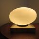 Lampe métal chromé et opaline années 80 90