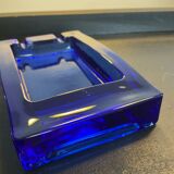Ashtray in blue glass paste