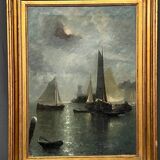 Louis Adolphe Jacobs (1859-1940). "Seascape".